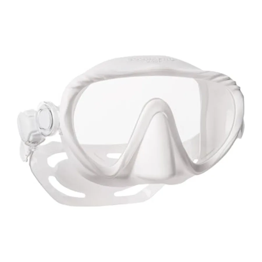 Ghost Scuba Dive Mask, Low-Volume Frameless Design w/Ultra Clear Single Lens, Silicone Skirt and Easy-Adjust Strap Buckles, Whi
Ghost Scuba Dive Mask, Low-Volume Frameless Design w/Ultra Clear Single Lens, Silicone Skirt and Easy-Adjust Strap Buckles, Whi