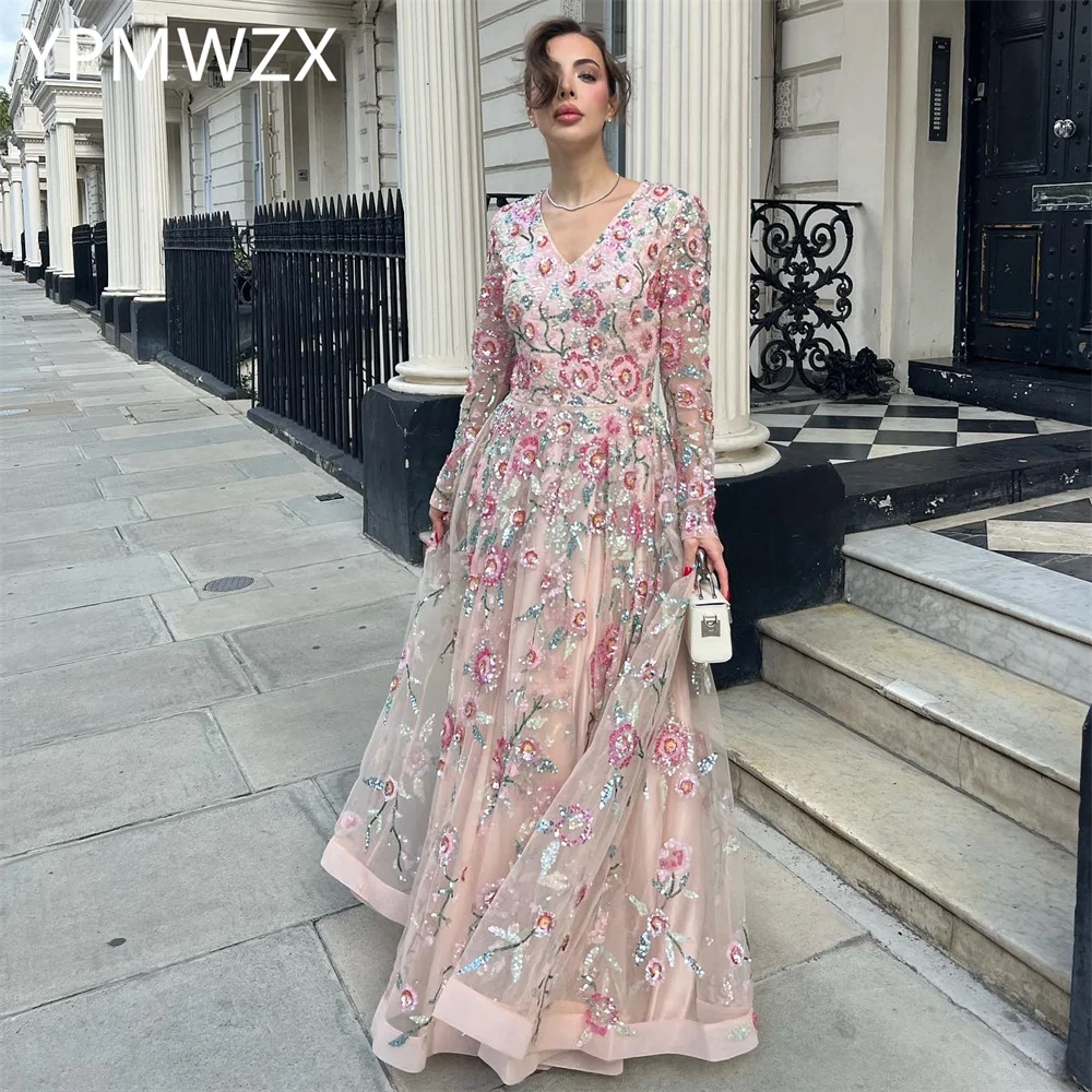 Customized Evening Dress Women Prom Gown Party Occasion YPMWZX V-neck A-line Floor Length Skirts Tulle Bespoke Dresses 
Customized Evening Dress Women Prom Gown Party Occasion YPMWZX V-neck A-line Floor Length Skirts Tulle Bespoke Dresses