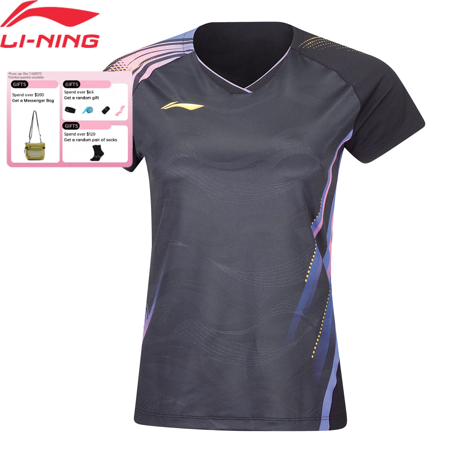 Li-Ning Women's Badminton T-shirt AT DRY ULTRA Breathable Sports Training LiNing Professional Competition Tee Tops AAYV146
Li-Ning Women's Badminton T-shirt AT DRY ULTRA Breathable Sports Training LiNing Professional Competition Tee Tops AAYV146