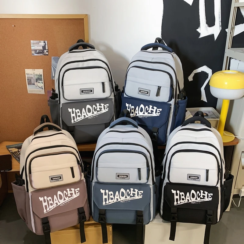 Student Backpacks Fashion Casual Backpack Large Capacity School Bag Available Stylish Letter Design Durable Backpacks
Student Backpacks Fashion Casual Backpack Large Capacity School Bag Available Stylish Letter Design Durable Backpacks