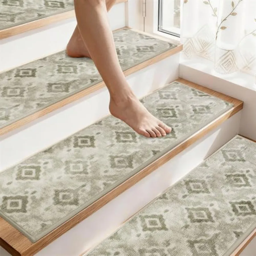 Stair Treads for Wooden Steps Indoor, Non-Slip Carpet Stair Runners with TPE Backing, Soft Peel and Stick Stair Treads for,Elde
Stair Treads for Wooden Steps Indoor, Non-Slip Carpet Stair Runners with TPE Backing, Soft Peel and Stick Stair Treads for,Elde