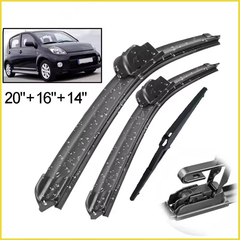 Wiper Front & Rear Wiper Blades Set Kit For Daihatsu Sirion MK2 2005 - 2012 Windshield Windscreen Window 20"+16"+14"
Wiper Front & Rear Wiper Blades Set Kit For Daihatsu Sirion MK2 2005 - 2012 Windshield Windscreen Window 20"+16"+14"