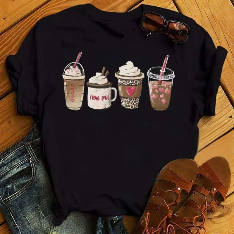 Maycaur Fashion Women T Shirt Harajuku Cute Valentine Coffee Heart Printed Tshirt Funny Short Sleeve T-Shirt Cartoon Tops Tees
Maycaur Fashion Women T Shirt Harajuku Cute Valentine Coffee Heart Printed Tshirt Funny Short Sleeve T-Shirt Cartoon Tops Tees