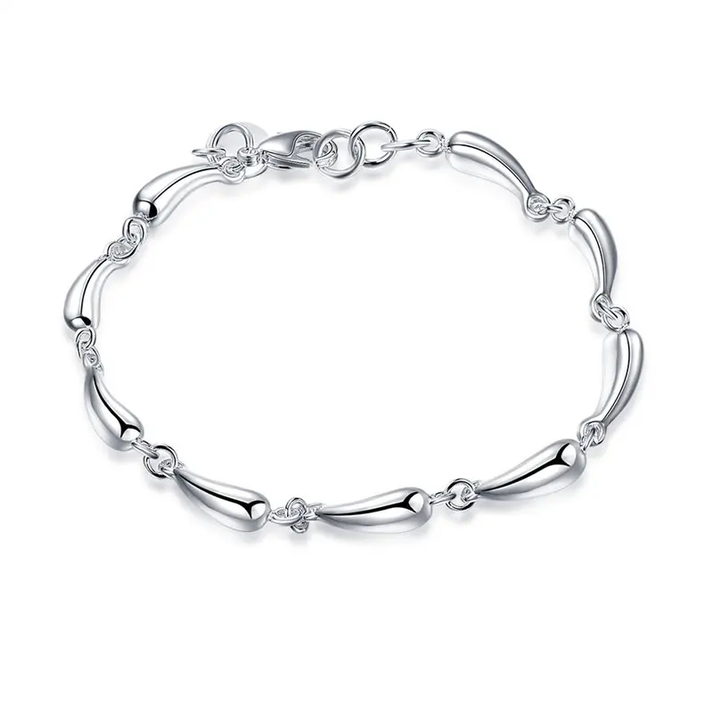 New Charm 925 Sterling Silver 8 Inches Water Drop Chain Bracelet For Women Fashion Party Wedding Jewelry Gift Wholesale
New Charm 925 Sterling Silver 8 Inches Water Drop Chain Bracelet For Women Fashion Party Wedding Jewelry Gift Wholesale
