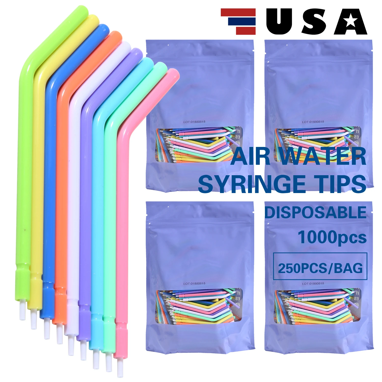 250pcs/Pack Sale 3-Way Air Water Syringe Tips Disposable Spray Nozzles Tips
250pcs/Pack Sale 3-Way Air Water Syringe Tips Disposable Spray Nozzles Tips