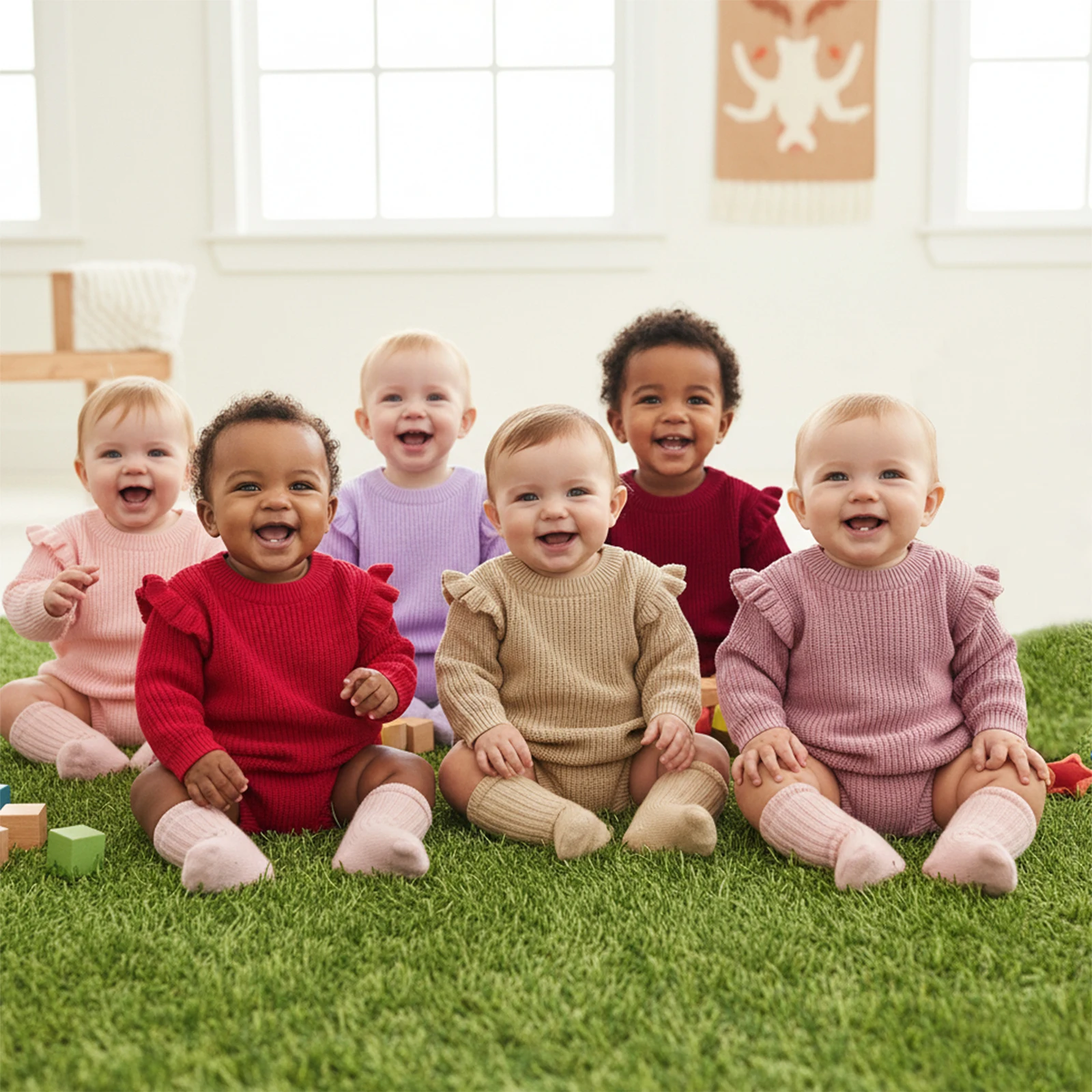 Blotona Newborn Baby Girl Boy Fall Winter Knitted Sweater Romper Solid Color Round Neck Ruffled Long Sleeve Warm Jumpsuit
Blotona Newborn Baby Girl Boy Fall Winter Knitted Sweater Romper Solid Color Round Neck Ruffled Long Sleeve Warm Jumpsuit