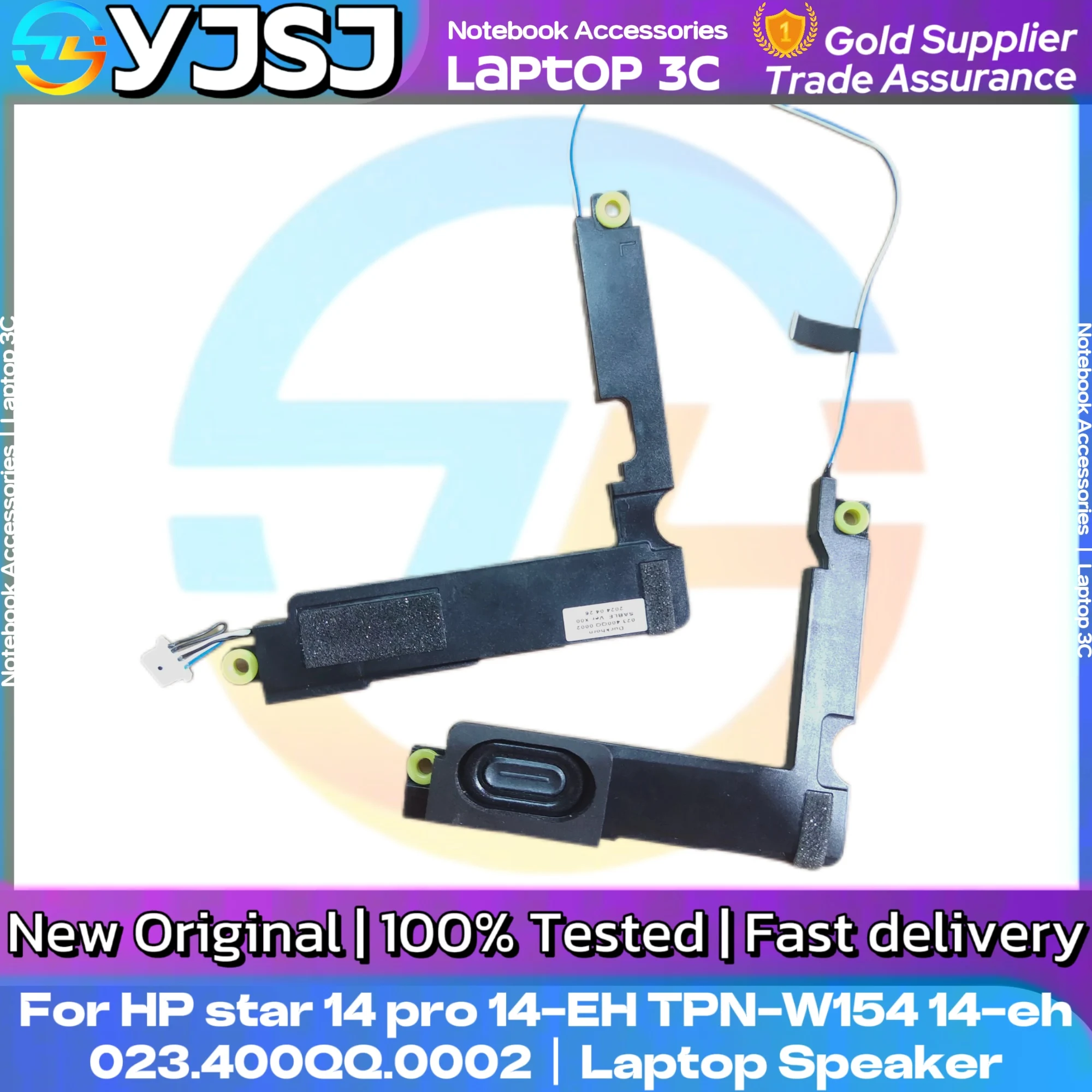 NEW GENUINE Original Laptop Speaker For HP star 14 pro 14-EH TPN-W154 14-eh built-in left and right speaker 023.400QQ.0002
NEW GENUINE Original Laptop Speaker For HP star 14 pro 14-EH TPN-W154 14-eh built-in left and right speaker 023.400QQ.0002