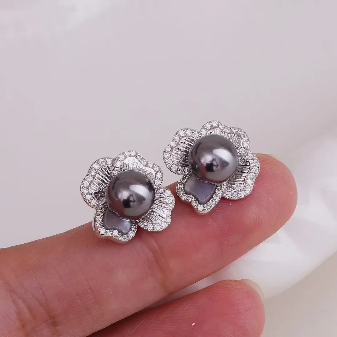 S925 Sterling Silver Earrings Base Findings Mountings Jewelry Mounts Fittings Accessories for 7-8mm Pearls 3 pairs/lot
S925 Sterling Silver Earrings Base Findings Mountings Jewelry Mounts Fittings Accessories for 7-8mm Pearls 3 pairs/lot