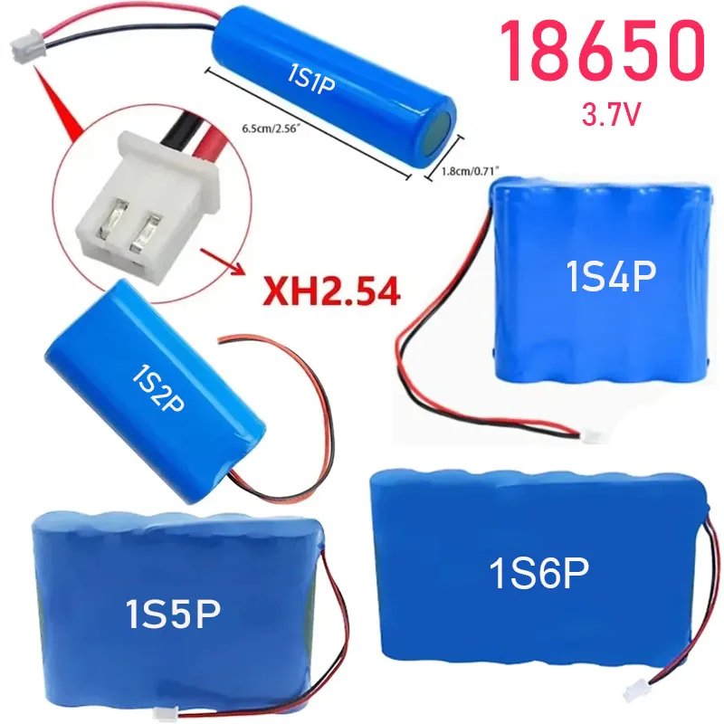 18650 Battery Rechargeable Li-ion Battery Pack 3.7V 1S1P-1S6P for LED Light Bluetooth Speaker Spare Replacement Original Battery
18650 Battery Rechargeable Li-ion Battery Pack 3.7V 1S1P-1S6P for LED Light Bluetooth Speaker Spare Replacement Original Battery