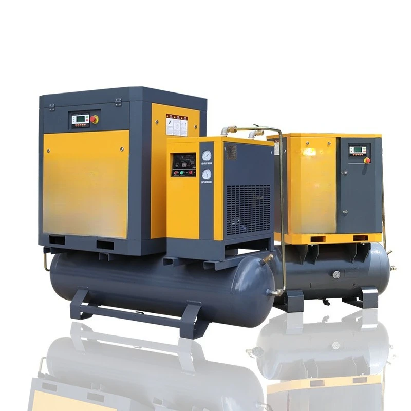Integrated air compressor Permanent magnet variable frequency screw air compressor Industrial mobile screw machine
Integrated air compressor Permanent magnet variable frequency screw air compressor Industrial mobile screw machine