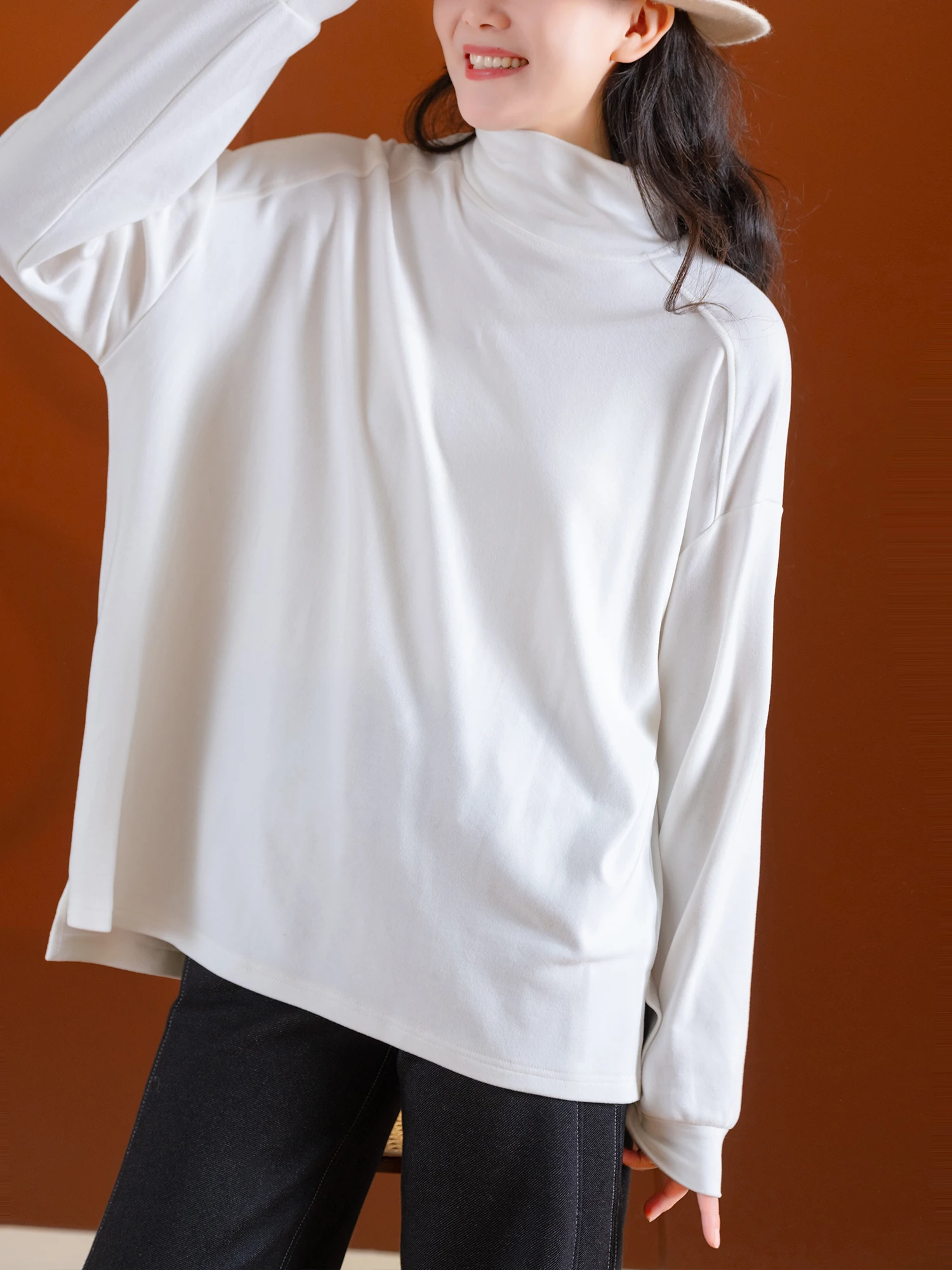 Loose Fit Double Sided Floing Heavy Industry oulder Insertion High Collar Long Sve Soft Skin Friendly Casual Sle Wom...
Loose Fit Double Sided Floing Heavy Industry oulder Insertion High Collar Long Sve Soft Skin Friendly Casual Sle Wom...