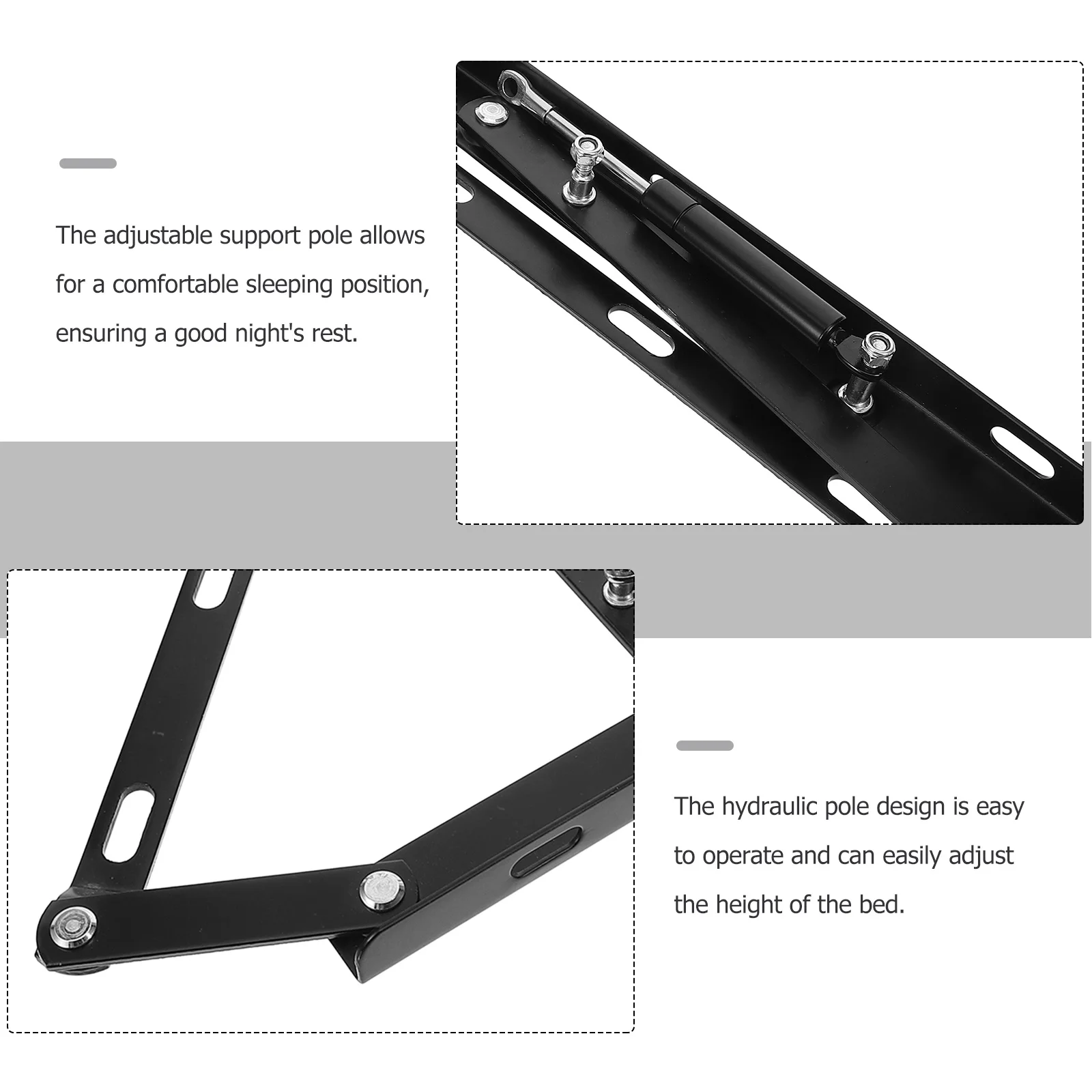 1 set Hydraulic Support Rod For Bed Frame Adjustable Lifting Mechanism With Gas Spring, Storage Box Riser, Heavy Duty Bed Hinge
1 set Hydraulic Support Rod For Bed Frame Adjustable Lifting Mechanism With Gas Spring, Storage Box Riser, Heavy Duty Bed Hinge
