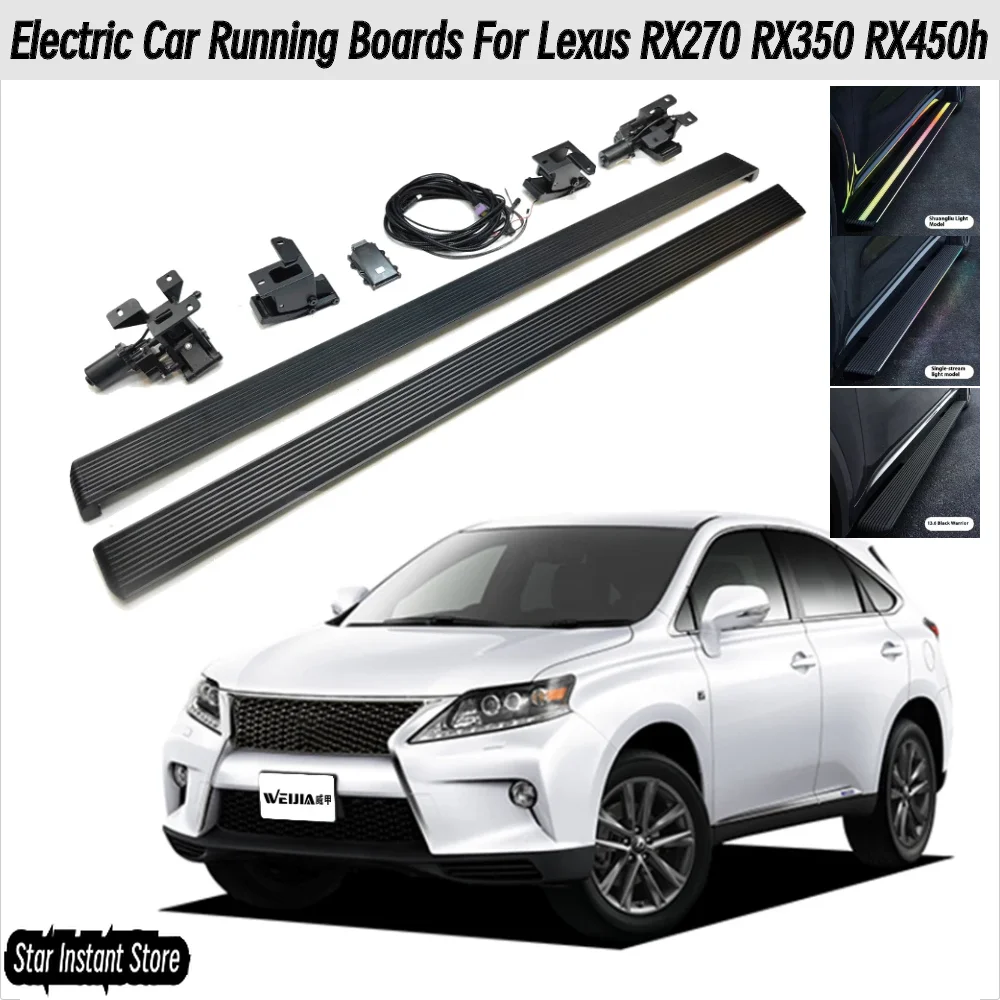 Автоматические выдвижные подножки для Lexus RX270 RX350 RX450h, электрические боковые ступеньки со светодиодной подсветкой, ступеньки из алюминиевого сплава 
Автоматические выдвижные подножки для Lexus RX270 RX350 RX450h, электрические боковые ступеньки со светодиодной подсветкой, ступеньки из алюминиевого сплава