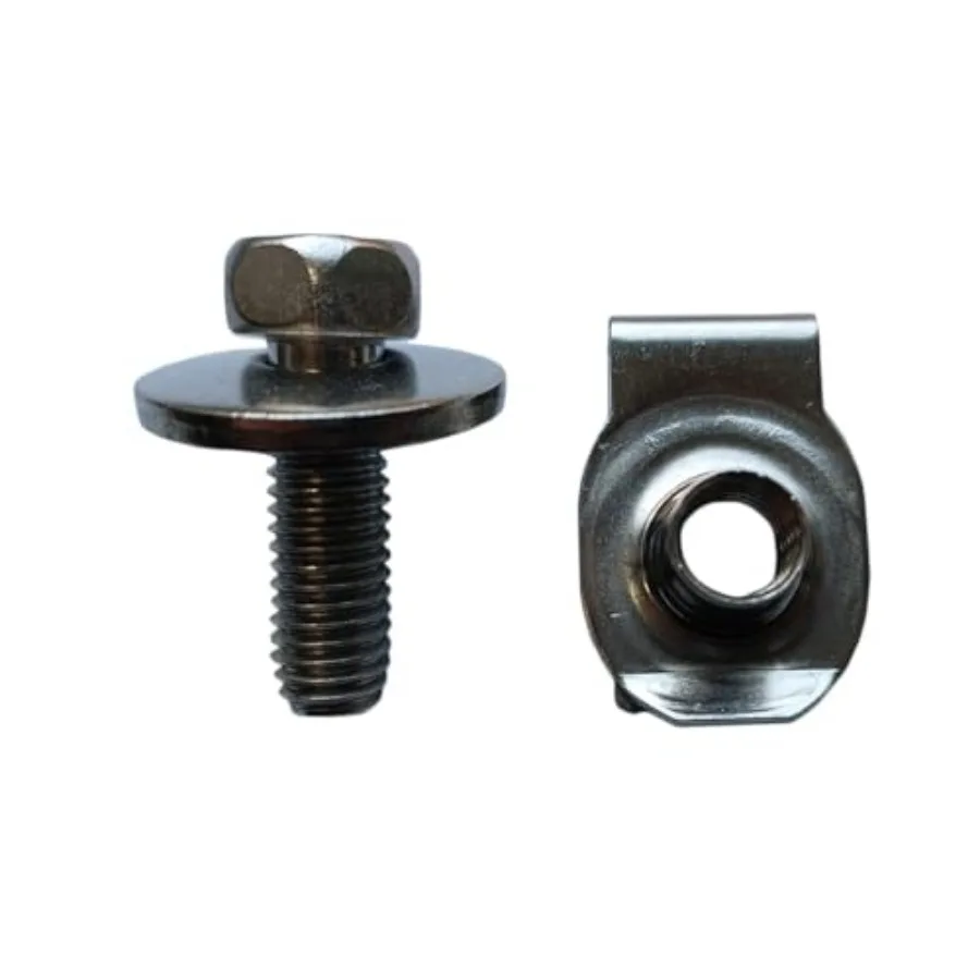 M10-1.5x30mm Stainless Steel Hex Head Sems Body Bolts and U-nut Clips Sets +Pcs
M10-1.5x30mm Stainless Steel Hex Head Sems Body Bolts and U-nut Clips Sets +Pcs