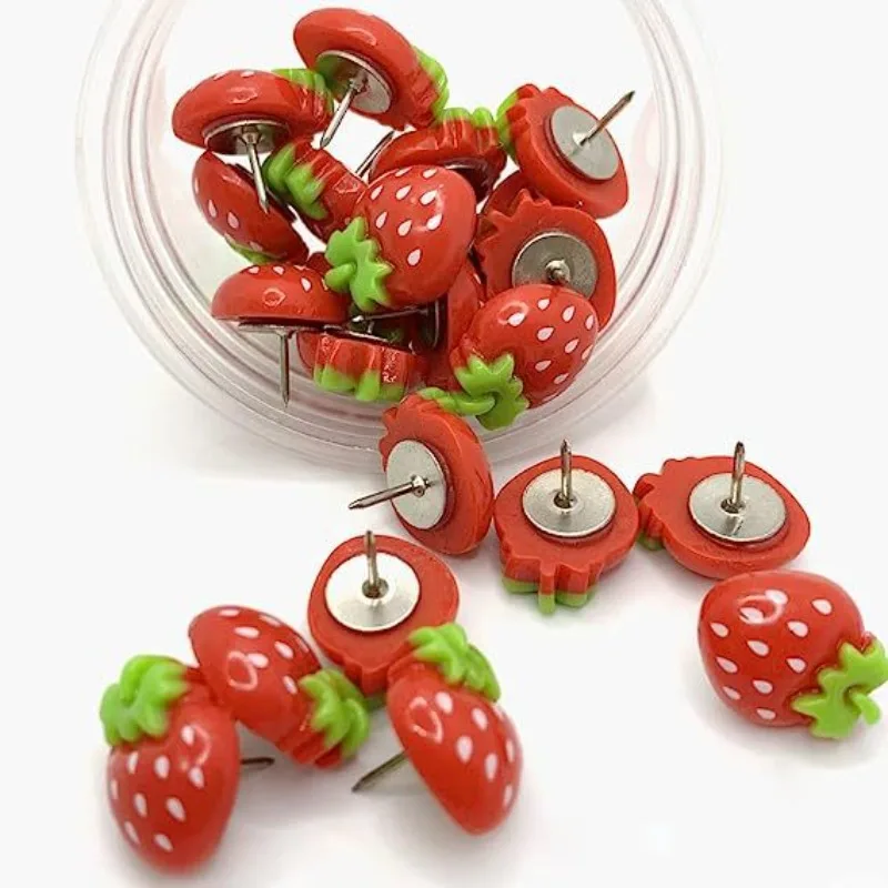 30pcs/set Resin Small Strawberry Push Pins Creative Fruit Thumb Tacks for DIY Bulletin Board Photo Wall Decorative Corkboard
30pcs/set Resin Small Strawberry Push Pins Creative Fruit Thumb Tacks for DIY Bulletin Board Photo Wall Decorative Corkboard