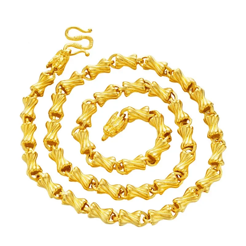 Luxury 24K 9999 Pure Gold real gold Full solid candy necklace men's necklace
Luxury 24K 9999 Pure Gold real gold Full solid candy necklace men's necklace