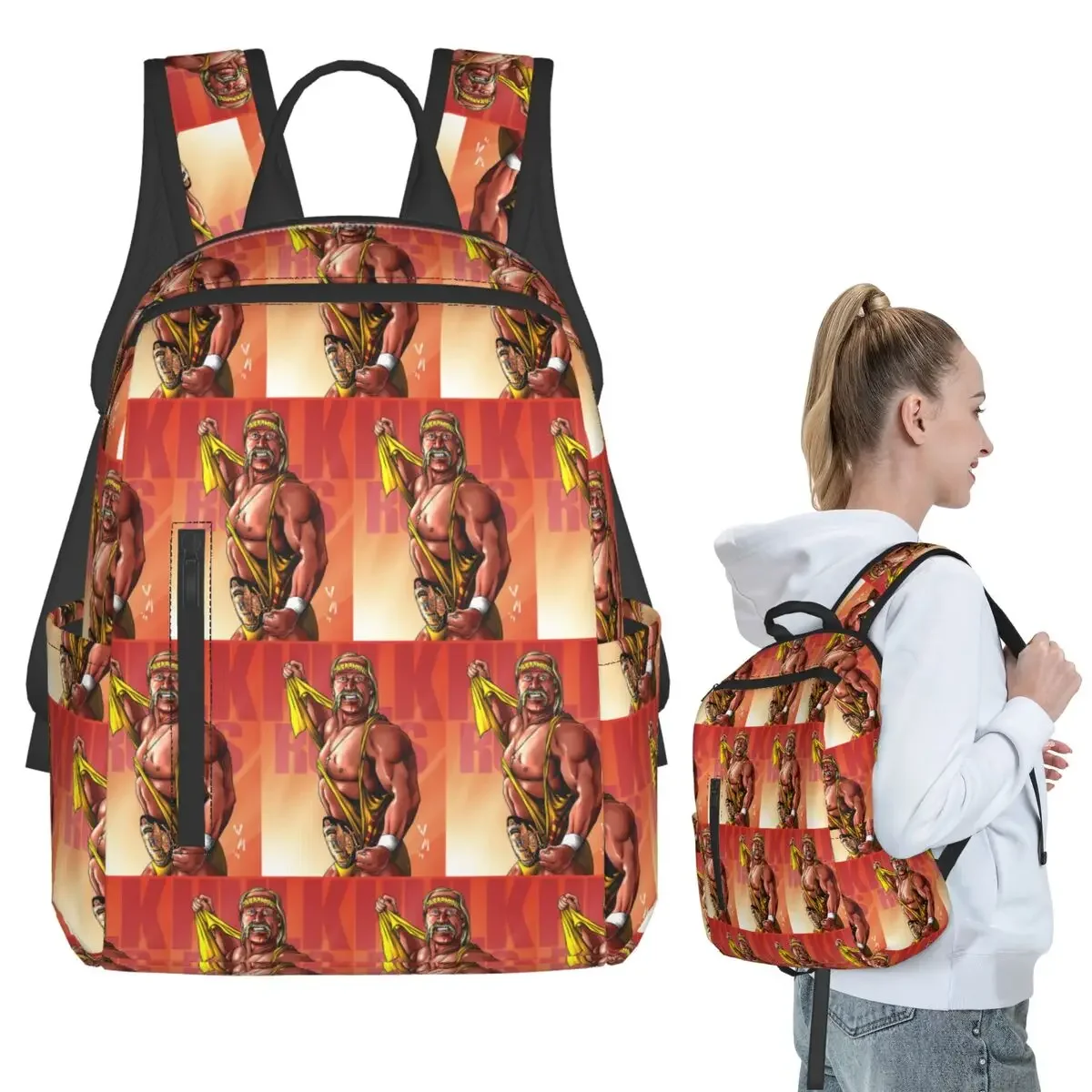 Hulk Hogan Hulkamania Backpack Student BookBag Kids School Bag Computer Shoulder Bags Men Women
Hulk Hogan Hulkamania Backpack Student BookBag Kids School Bag Computer Shoulder Bags Men Women