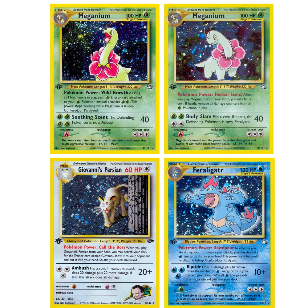Карты PKM, базовая карта 1996 года, серия Discovery/Neo Genesis, коллекционная карточка Meganium Bellossom, рождественский подарок, игральная карта
Карты PKM, базовая карта 1996 года, серия Discovery/Neo Genesis, коллекционная карточка Meganium Bellossom, рождественский подарок, игральная карта