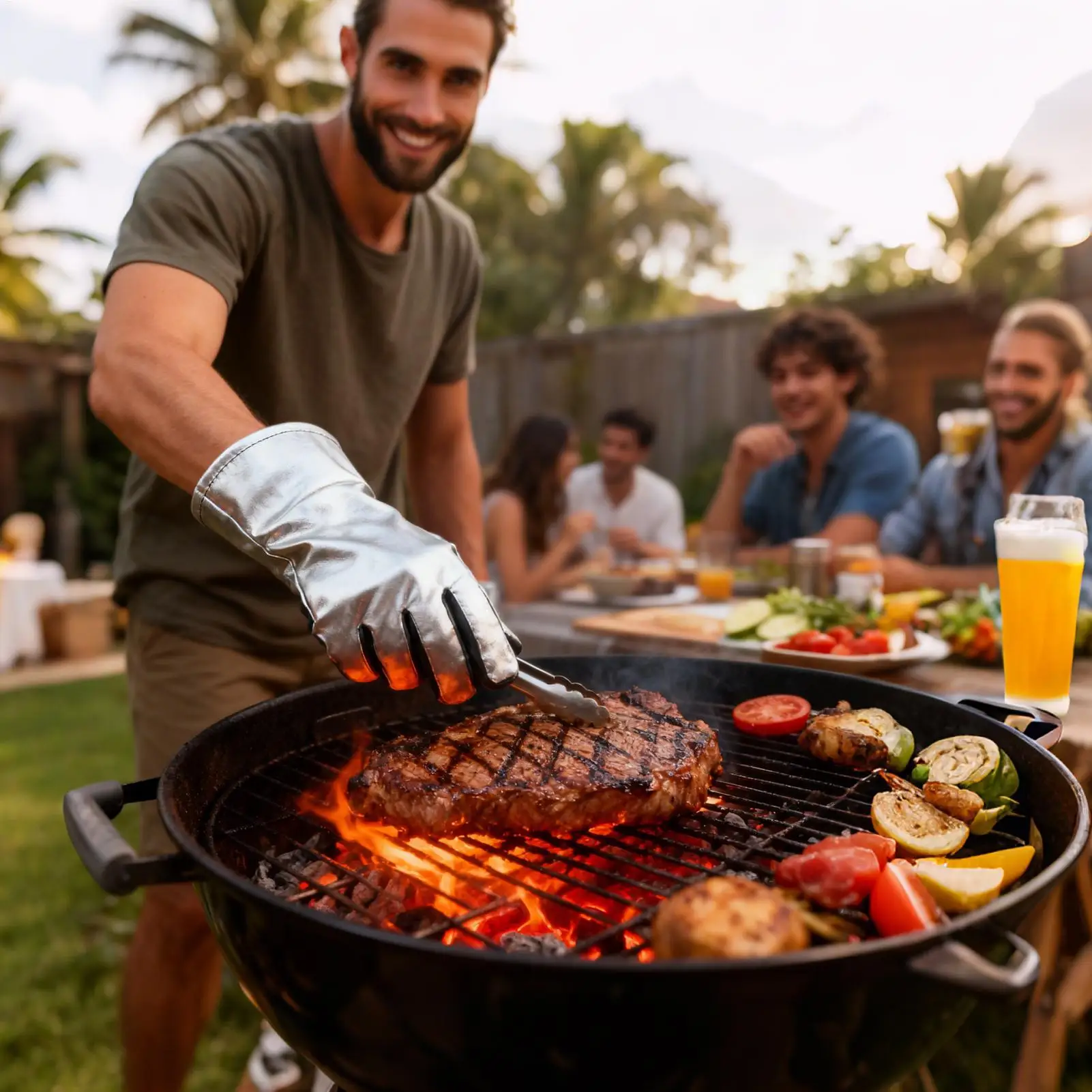 BBQ Gloves Anti-Scald Fireproof Mitts Oven Gloves Barbecue Cooking Mitts For Men Women Kitchen Outdoor Camping Picnic Oven
BBQ Gloves Anti-Scald Fireproof Mitts Oven Gloves Barbecue Cooking Mitts For Men Women Kitchen Outdoor Camping Picnic Oven