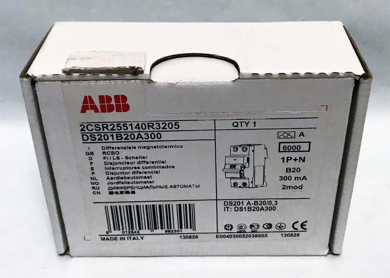 Новый оригинальный подлинный ABB автоматический выключатель остаточного тока DS201B20A300/DS201C20A300
Новый оригинальный подлинный ABB автоматический выключатель остаточного тока DS201B20A300/DS201C20A300