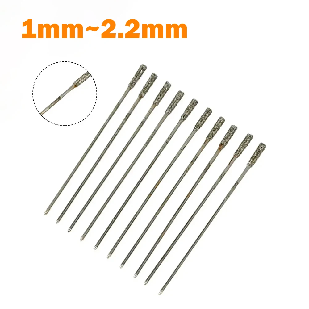 Diamond Coated 1/1.3/1.5/1.8/2/2.2mm Tipped Core Drill Bit for Jade Agate Stone Jewelry Glass Drilling Ceramics Glass Hole Saw
Diamond Coated 1/1.3/1.5/1.8/2/2.2mm Tipped Core Drill Bit for Jade Agate Stone Jewelry Glass Drilling Ceramics Glass Hole Saw