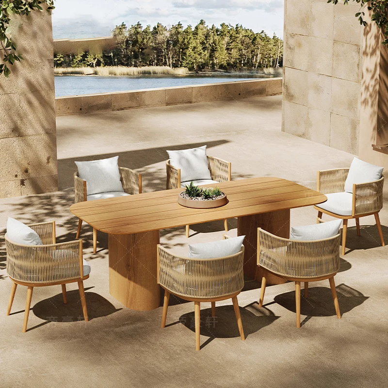 Designer Soild Wood Garden Sets Veranda Quality Lounge Waterproof Patio Set Table And Chairs Nordic Meble Ogrodowe Furniture
Designer Soild Wood Garden Sets Veranda Quality Lounge Waterproof Patio Set Table And Chairs Nordic Meble Ogrodowe Furniture
