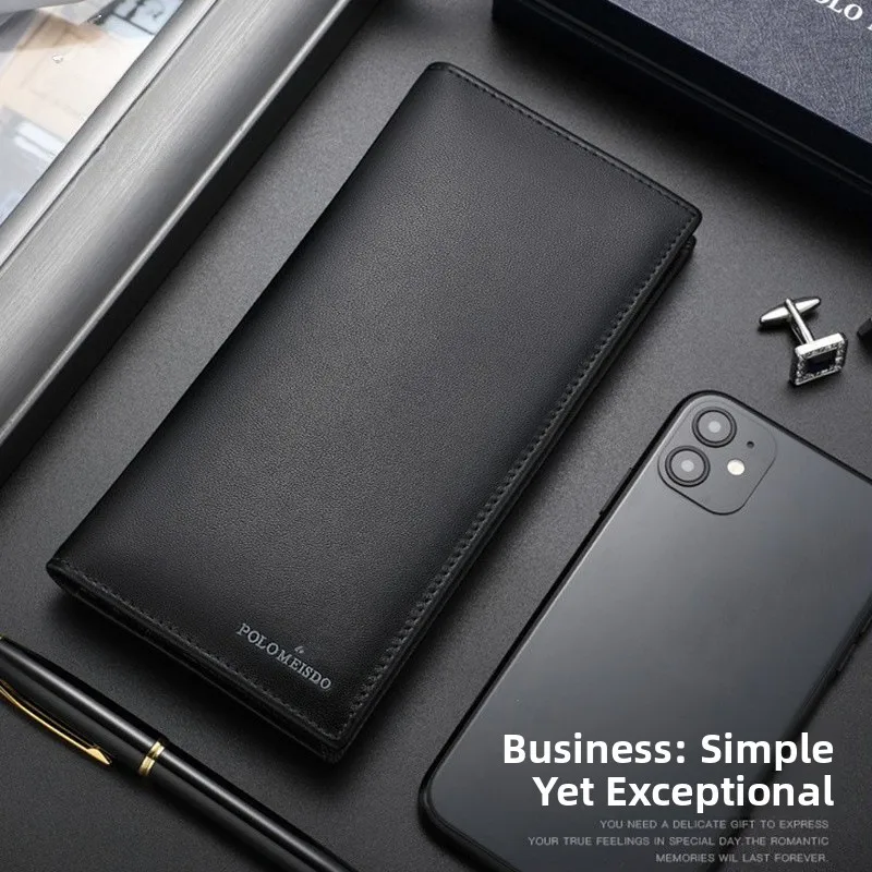 Luxury Long Men's Wallet Top Layer Cowhide Genuine Leather Wallet High End Brand Gift Money Clip Sli Chinese Made
Luxury Long Men's Wallet Top Layer Cowhide Genuine Leather Wallet High End Brand Gift Money Clip Sli Chinese Made