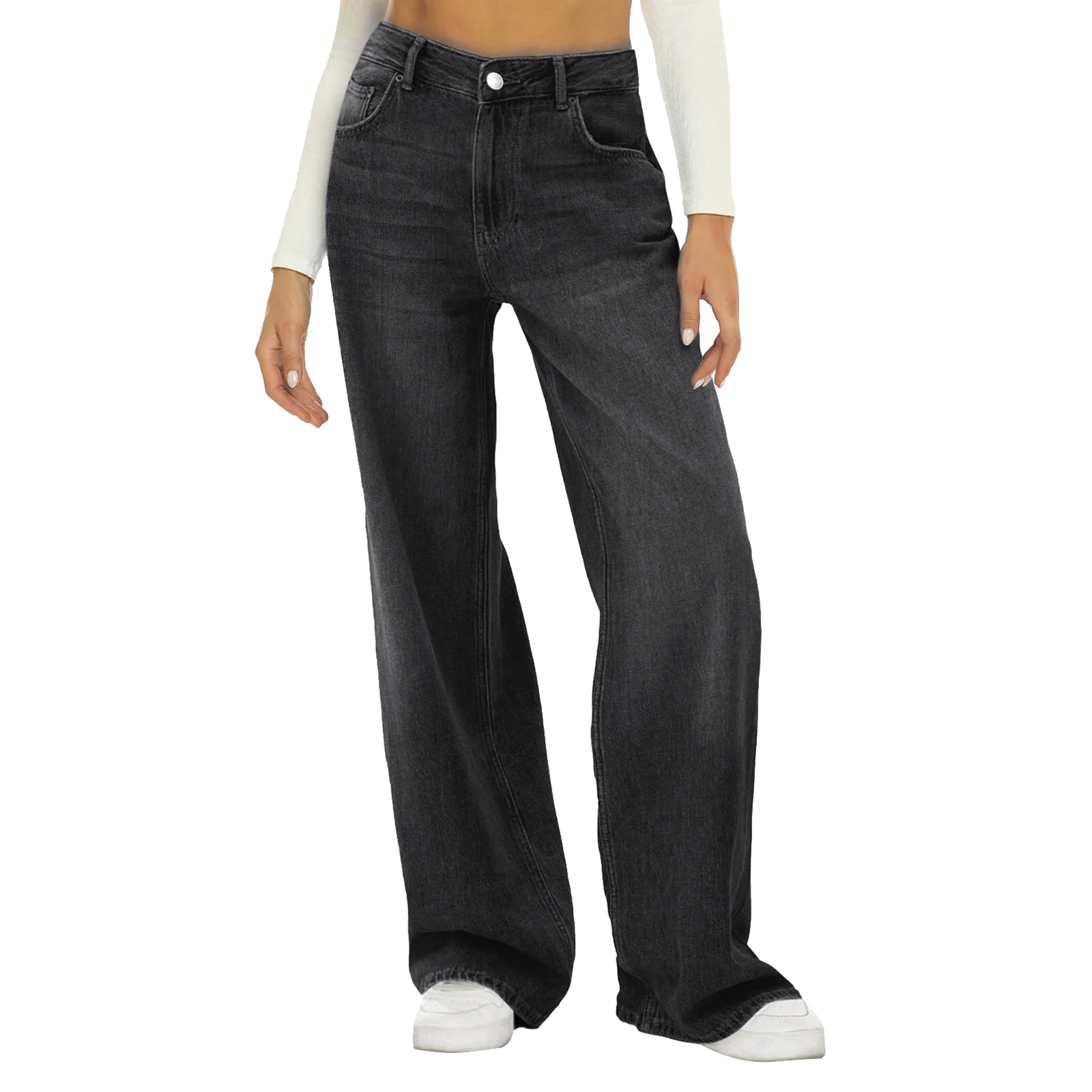 Womens Vintage Pants Fashion Casual Straight Leg Wide Leg Jeans Loose Pants Control Too Pants
Womens Vintage Pants Fashion Casual Straight Leg Wide Leg Jeans Loose Pants Control Too Pants