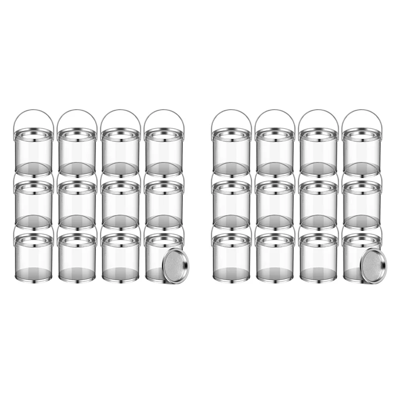 A93Z 24Pack Mini Clear Plastic Paint Cans Small Empty Paint Cans For Crafts Candy DIY Projects Party Favor Decor,3 X 3 Inches
A93Z 24Pack Mini Clear Plastic Paint Cans Small Empty Paint Cans For Crafts Candy DIY Projects Party Favor Decor,3 X 3 Inches