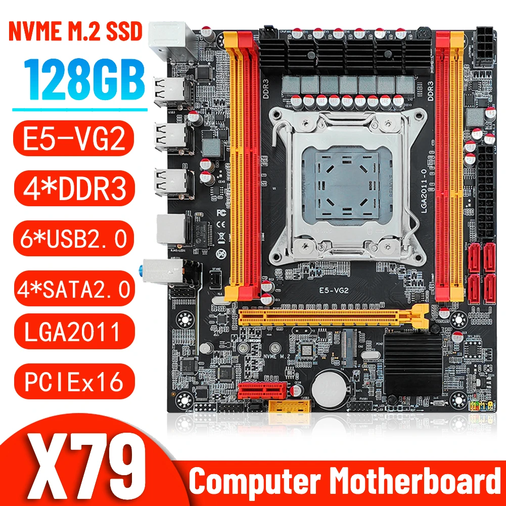 X79 Computer Motherboard NVME M.2 SSD LGA 2011 Support DDR3 Memory 4*SATA2.0 Interface Fit for Intel CPU E5 2600/ 2689/2690/2670
X79 Computer Motherboard NVME M.2 SSD LGA 2011 Support DDR3 Memory 4*SATA2.0 Interface Fit for Intel CPU E5 2600/ 2689/2690/2670