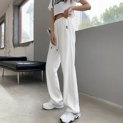 Autumn/Winter Plus Fleece Thickened Wide Leg Pants Bundle Foot Sports Sweatpants Women's High Waist Straight Leg Pants
Autumn/Winter Plus Fleece Thickened Wide Leg Pants Bundle Foot Sports Sweatpants Women's High Waist Straight Leg Pants