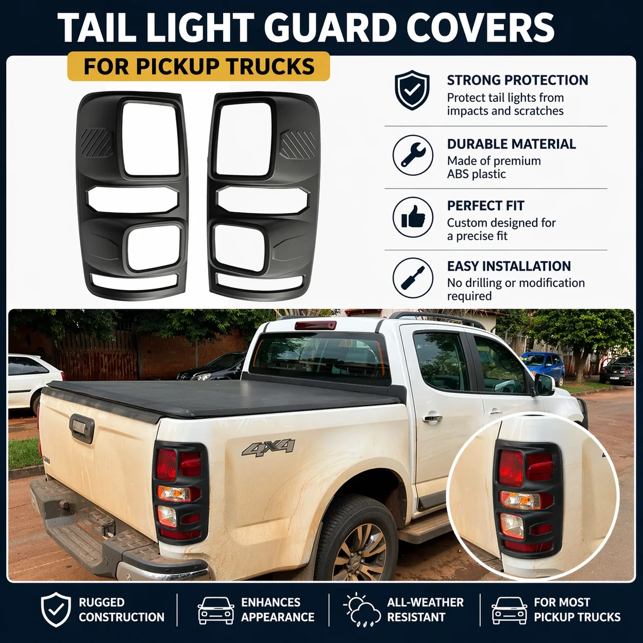 For Chevrolet Holden Colorado 2012-2020 ABS Matte Black Tail Lights Covers Rear Lamp Decorative Frame Off-road Car Accessories
For Chevrolet Holden Colorado 2012-2020 ABS Matte Black Tail Lights Covers Rear Lamp Decorative Frame Off-road Car Accessories