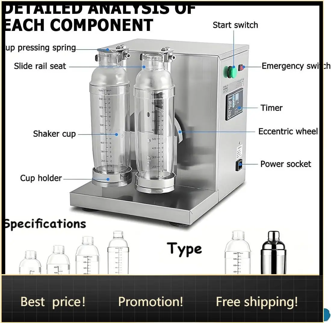 Milk Tea Shaker,Double Frame Milk Tea Shaking Machine,350-1000ml Electric Milk Tea Shaking Machine,400r/Min, 360° Shaking, For B
Milk Tea Shaker,Double Frame Milk Tea Shaking Machine,350-1000ml Electric Milk Tea Shaking Machine,400r/Min, 360° Shaking, For B