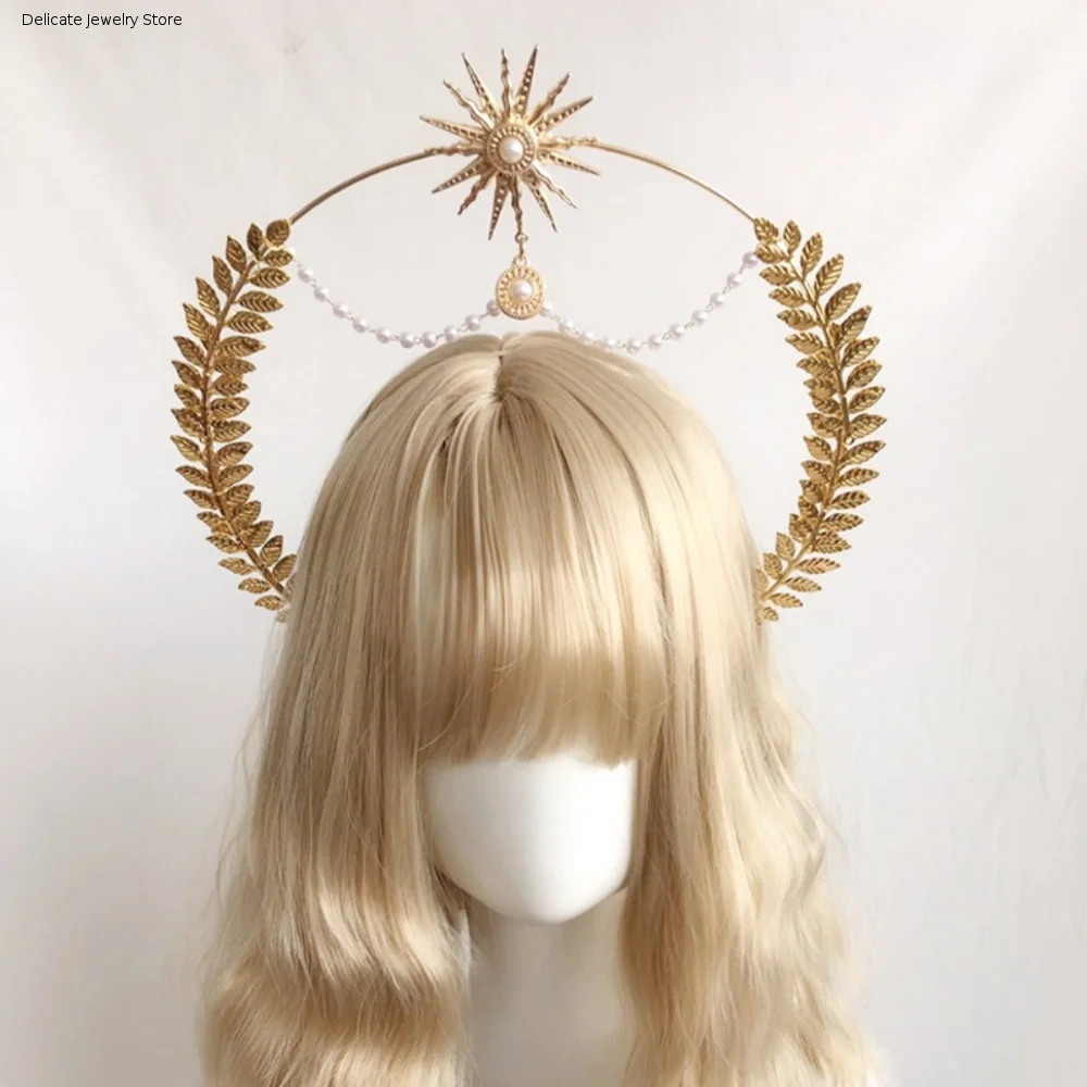 Gold Plated Halo Crown Wheat Ear Leaf Baroque Baroque Tiara Headband Vintage Spike Design Sun Goddess Crown Stage Performance
Gold Plated Halo Crown Wheat Ear Leaf Baroque Baroque Tiara Headband Vintage Spike Design Sun Goddess Crown Stage Performance