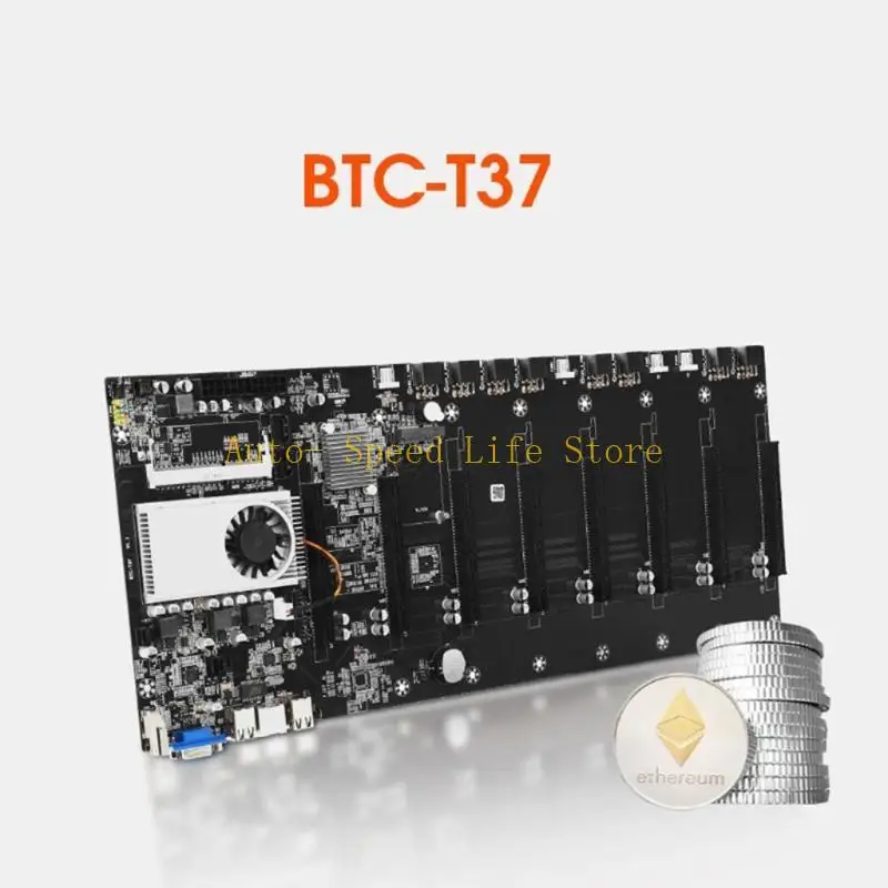 02DA BTC-T37 Miner Motherboard CPU Set Expandable Port 8 Card Slot 8 x PCIE16X for w/ 4G DDR3 64G mSATA SSD V
02DA BTC-T37 Miner Motherboard CPU Set Expandable Port 8 Card Slot 8 x PCIE16X for w/ 4G DDR3 64G mSATA SSD V