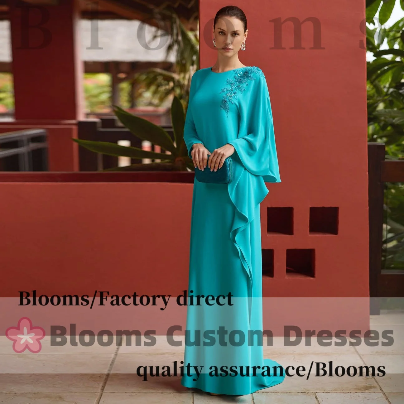 Customized Teal Round Neck Prom Gown Cape Sleeve Applique Ruffle Straight Evening Dresses 2026 Gorgeous Party Dress
Customized Teal Round Neck Prom Gown Cape Sleeve Applique Ruffle Straight Evening Dresses 2026 Gorgeous Party Dress