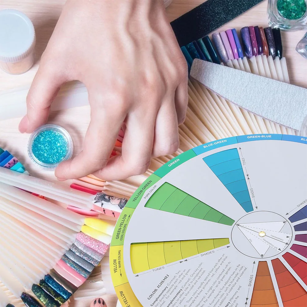 4Pcs Gradient Color Wheel Rotatable Mixing Guide for Painting Nail Art Standard Learning Chart Canvas Art Supplies
4Pcs Gradient Color Wheel Rotatable Mixing Guide for Painting Nail Art Standard Learning Chart Canvas Art Supplies