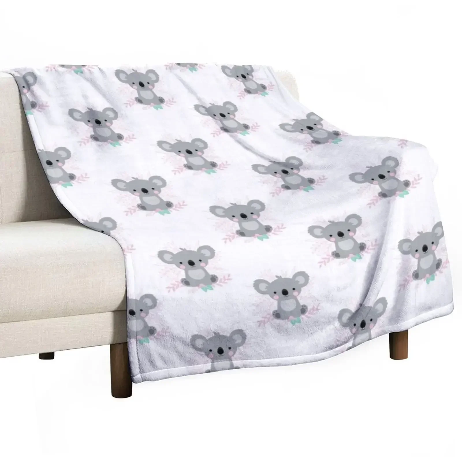 Cute Baby Koala with flowers White Throw Blanket Decoratives Plaid on the sofa Thermal sofa bed Blankets
Cute Baby Koala with flowers White Throw Blanket Decoratives Plaid on the sofa Thermal sofa bed Blankets