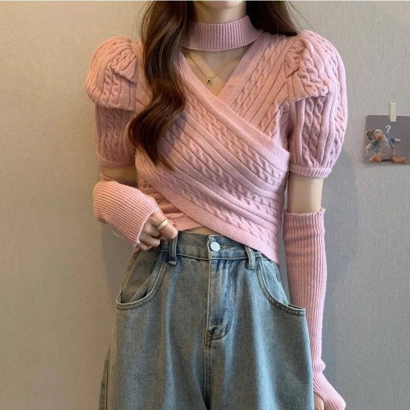 Свитер с длинными рукавами и v-образным вырезом для женщин, осенне-зимний тонкий свитер с закрученным низом, топ
Свитер с длинными рукавами и v-образным вырезом для женщин, осенне-зимний тонкий свитер с закрученным низом, топ