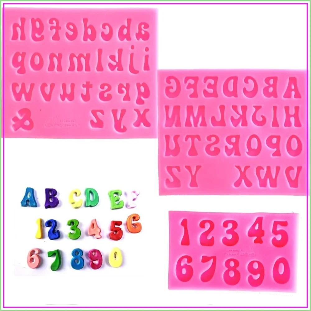3 Pack Silicone Fondant Mold, Letters and Numbers 0-9, 26 Letters, for Baking Desserts Cake Decoration
3 Pack Silicone Fondant Mold, Letters and Numbers 0-9, 26 Letters, for Baking Desserts Cake Decoration