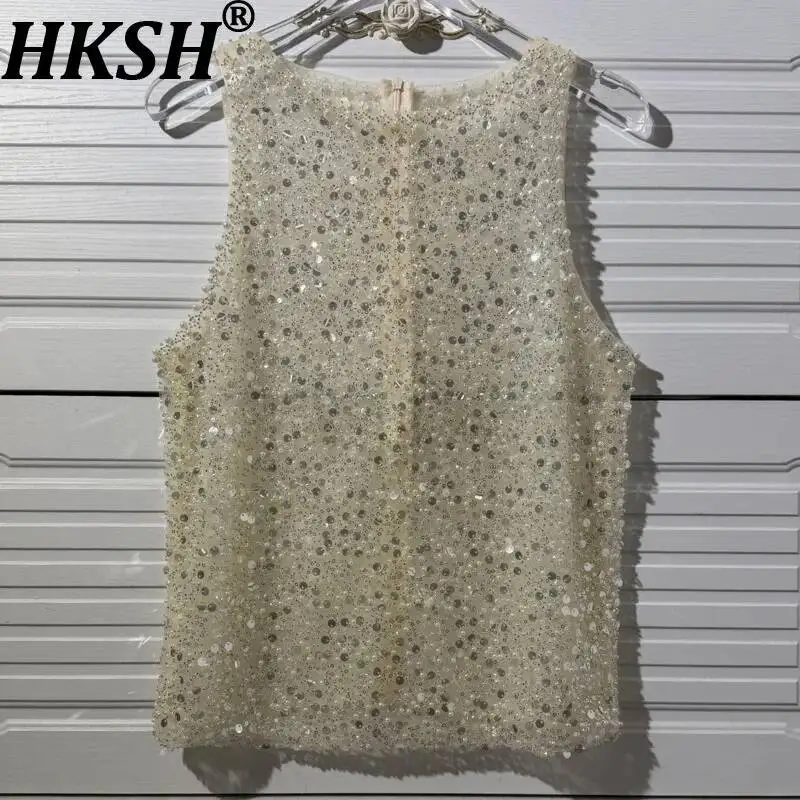 HKSH Women Vest Fashion Heavy Sequins Embroidered Flares Sheer Sleeveless Tank Top Trendy Elegant Chic Casual Long Skirt HK24815
HKSH Women Vest Fashion Heavy Sequins Embroidered Flares Sheer Sleeveless Tank Top Trendy Elegant Chic Casual Long Skirt HK24815