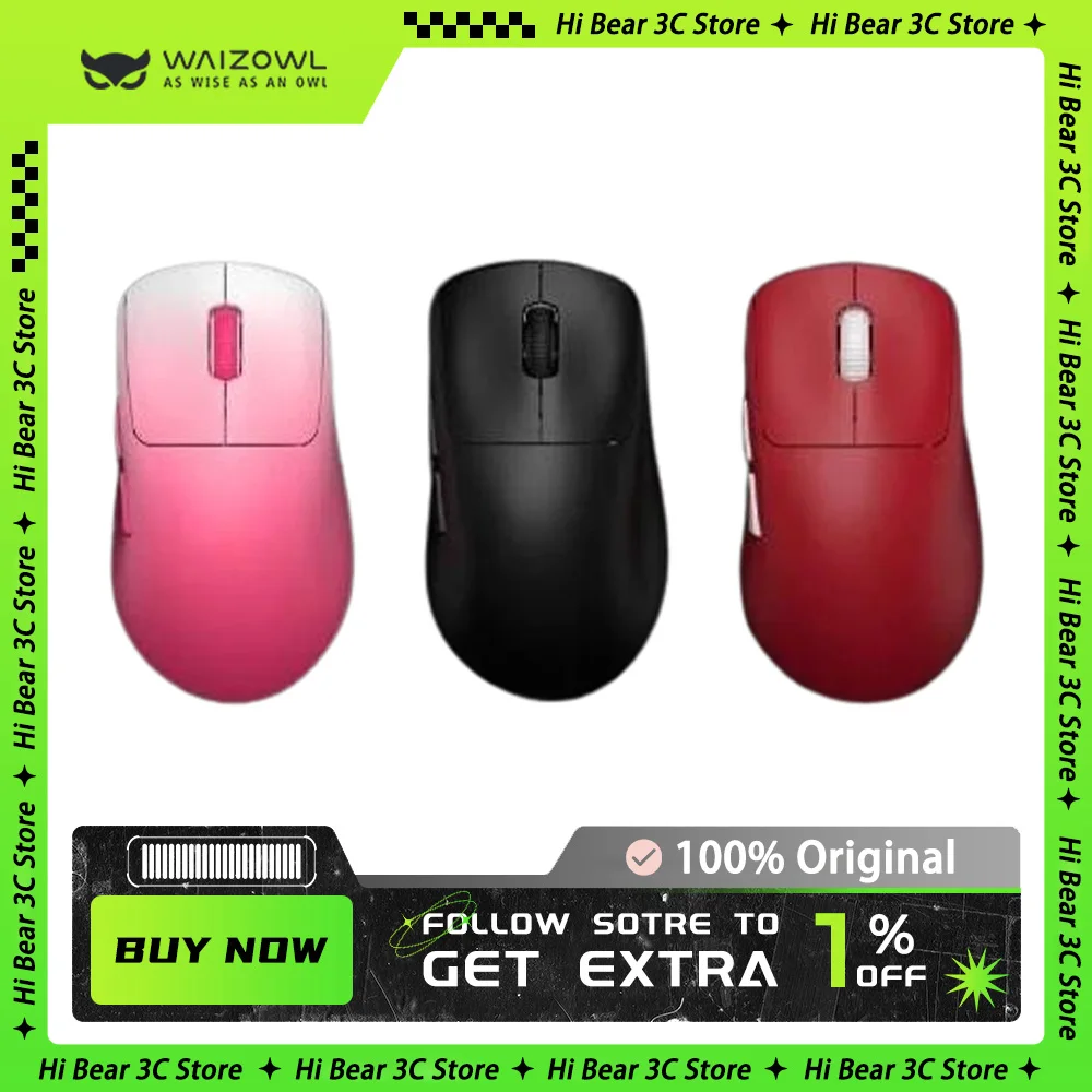 Waizowl OGM Pro V2 Wireless Mouse Three Mode Return Rate Paw3950 Sensor 8K Mouse Lightweight 49g Gaming Mice Pc Accessories Gift
Waizowl OGM Pro V2 Wireless Mouse Three Mode Return Rate Paw3950 Sensor 8K Mouse Lightweight 49g Gaming Mice Pc Accessories Gift