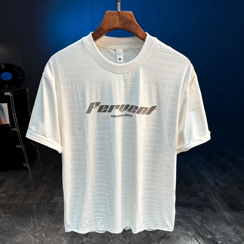 2025 Summer New Ice Silk Cool Feeling Quick Drying Thin Style Loose Short Sleeve T-shirt for Men, Elastic Half Sleeve Trendy Top
2025 Summer New Ice Silk Cool Feeling Quick Drying Thin Style Loose Short Sleeve T-shirt for Men, Elastic Half Sleeve Trendy Top
