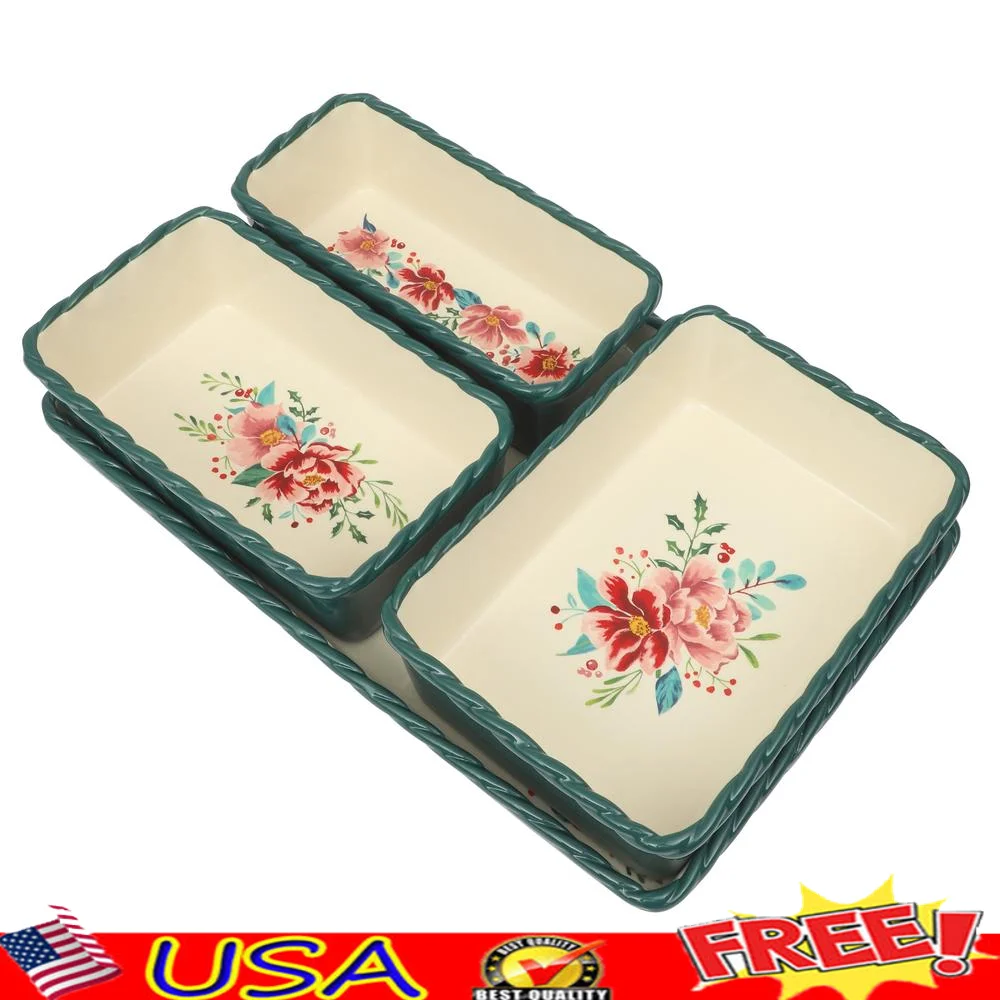 Набор керамических форм для выпечки из 4 предметов, керамическая посуда, безопасная запеканка для духовки, сковорода для выпечки, кухонная посуда, смелый цветочный дизайн, посудомоечная машина
Набор керамических форм для выпечки из 4 предметов, керамическая посуда, безопасная запеканка для духовки, сковорода для выпечки, кухонная посуда, смелый цветочный дизайн, посудомоечная машина