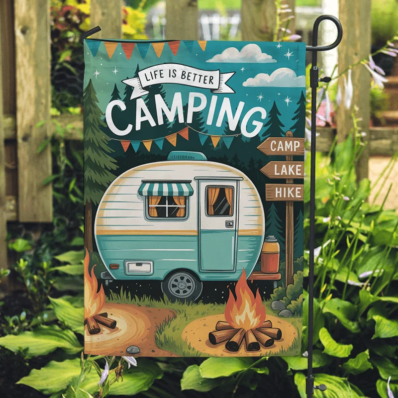 1pc Campsite Camping Theme Garden Flag 12x18 Inch Double-Sided Durable Polyester Scenic Print for Lawn Porch
1pc Campsite Camping Theme Garden Flag 12x18 Inch Double-Sided Durable Polyester Scenic Print for Lawn Porch