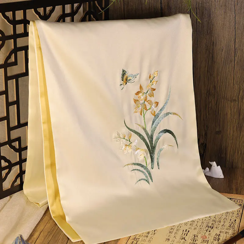 LH retro embroidered scarf handmade Suzhou embroidered silk scarf national style gift
LH retro embroidered scarf handmade Suzhou embroidered silk scarf national style gift