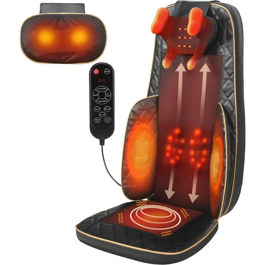 Shiatsu Neck and Back Massager - Full Back Walking Massager with Heated Knead Vibrate Relieve Muscle Pain Dual-Neck Design Deta
Shiatsu Neck and Back Massager - Full Back Walking Massager with Heated Knead Vibrate Relieve Muscle Pain Dual-Neck Design Deta