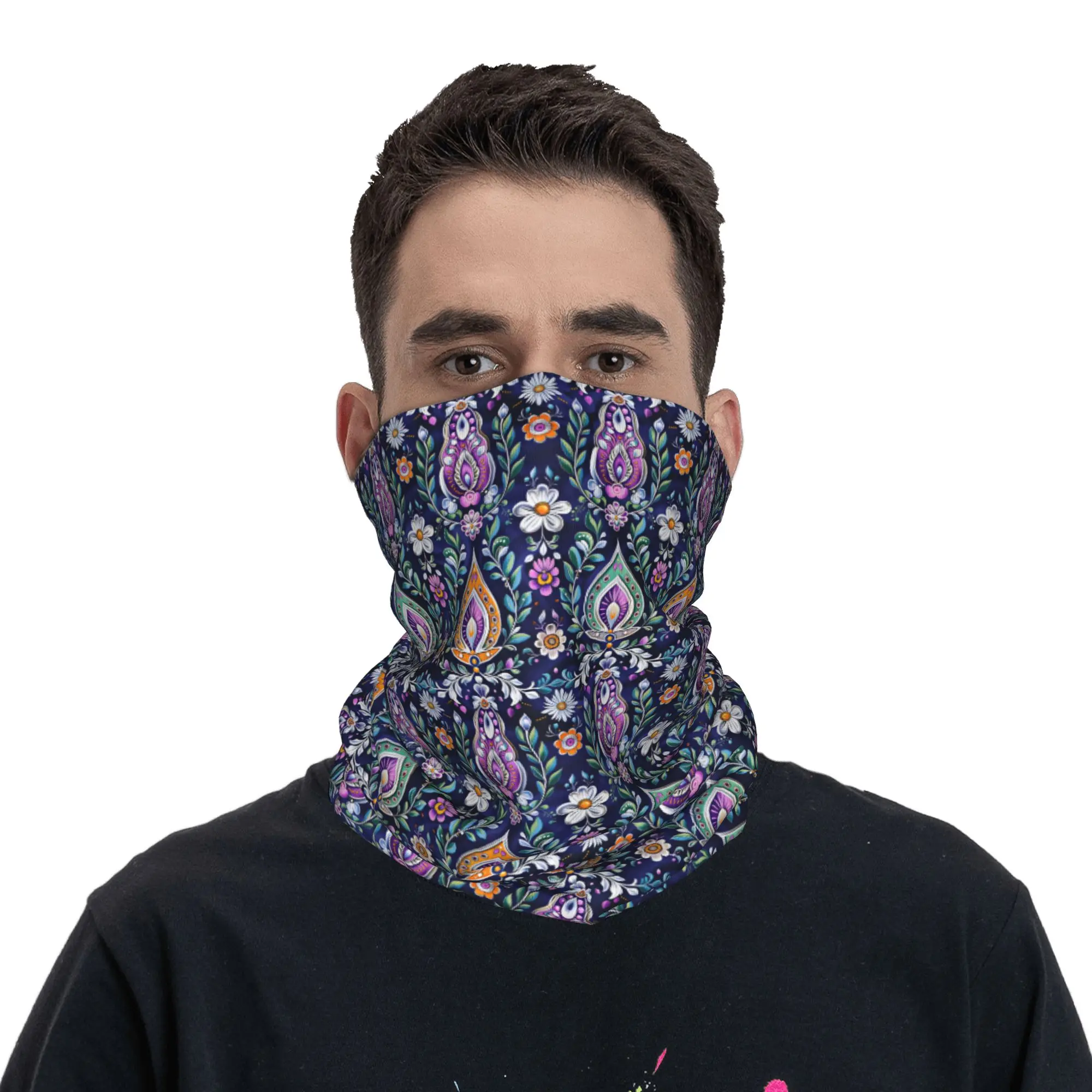 Vintage Folk Floral Paisley Pattern Bandana Neck Warmer Women Men Winter Ski Tube Scarf Gaiter Face Cover
Vintage Folk Floral Paisley Pattern Bandana Neck Warmer Women Men Winter Ski Tube Scarf Gaiter Face Cover
