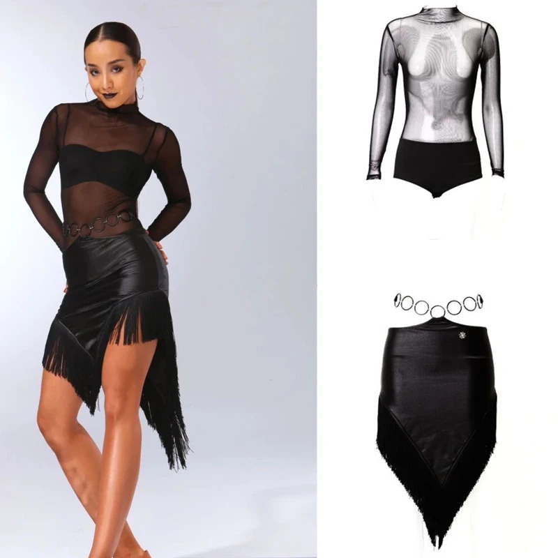 Sexy Latin Dance Costume Adults Mesh Latin Top Chacha Tassels Skirt Women Latin Dance Performance Clothing Stage Wear DWY9930
Sexy Latin Dance Costume Adults Mesh Latin Top Chacha Tassels Skirt Women Latin Dance Performance Clothing Stage Wear DWY9930