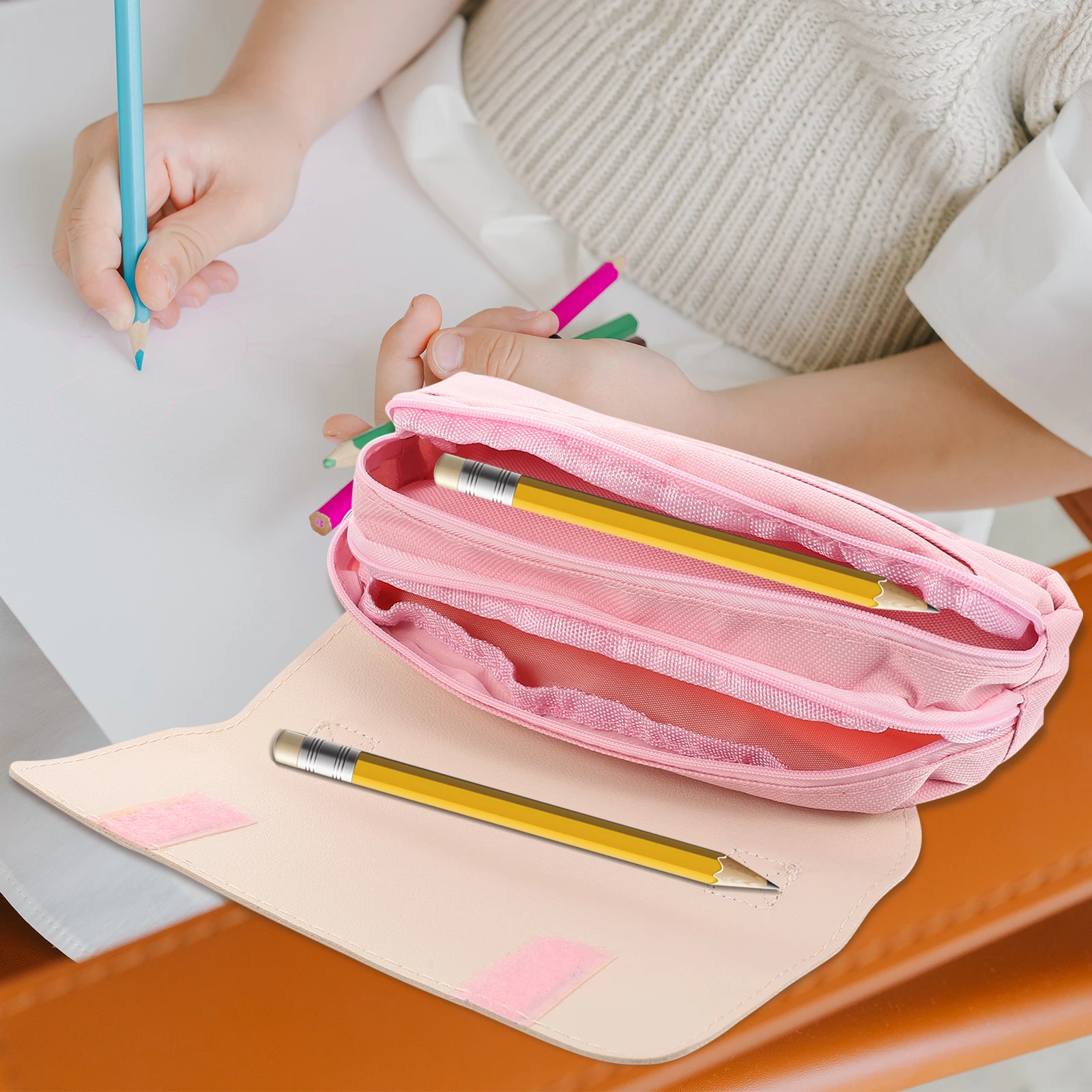 Lovely Portable Pencil Bag Multi-Function Zipper Pouch Stationery Organizer For Students Daily Use Adorable
Lovely Portable Pencil Bag Multi-Function Zipper Pouch Stationery Organizer For Students Daily Use Adorable